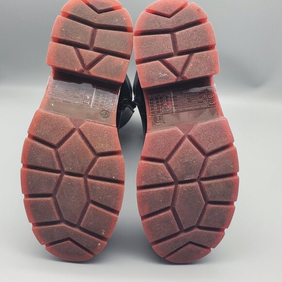 Forever 21 Women’s Black Chunky Platform Boots Size 7 | Faux Leather Zip Closure - Picture 9 of 9